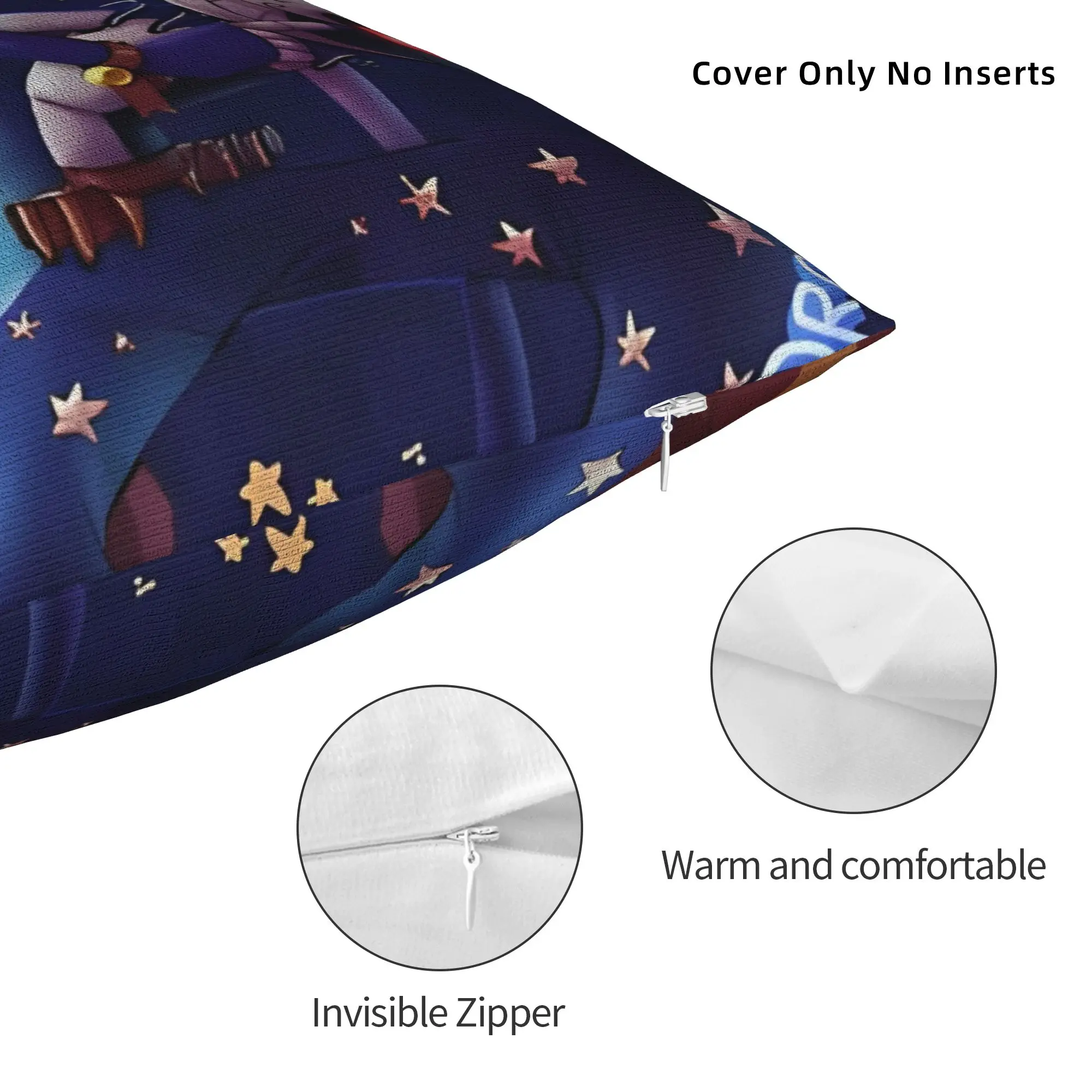 FNAF Sun And Moon Square Pillow Case Cushion Cover Fashion Zipper Decorative Throw Pillow Case Cover for Car 40*40cm