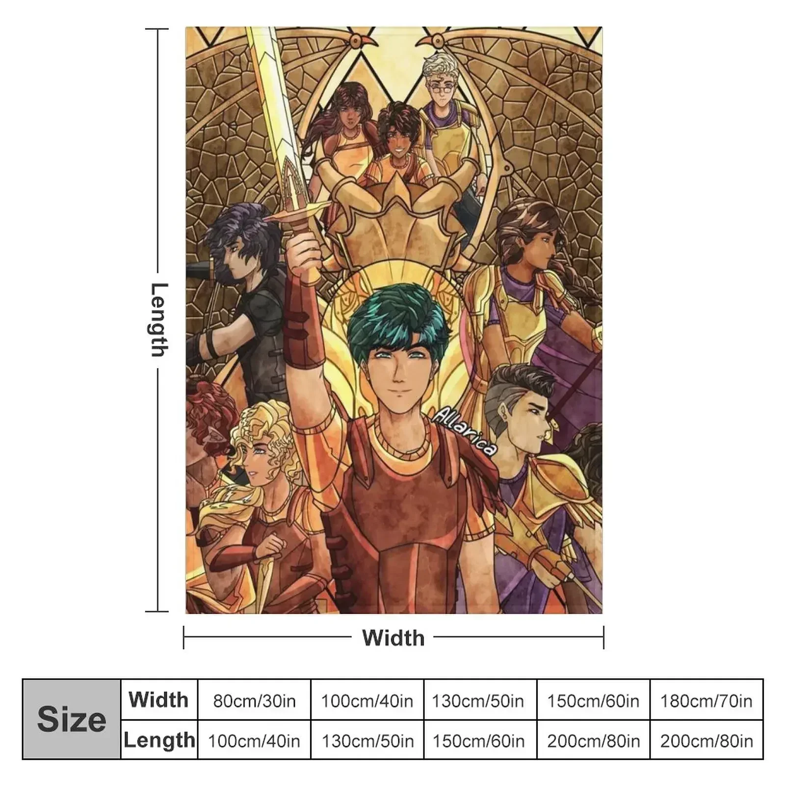 Percy Jackson Stained Glass Throw Blanket Tourist Plaid blankets ands Heavy christmas decoration Decorative Throw Blankets