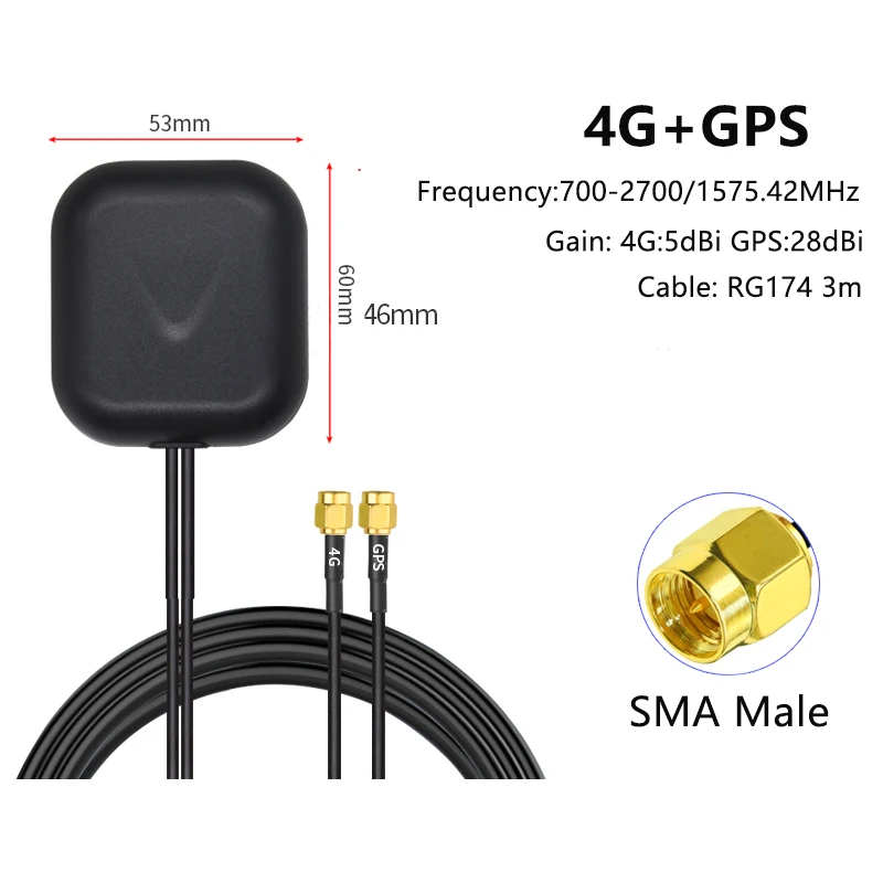 Imagem -03 - Amplificador Impermeável Exterior Combinado do Sinal Armário do Impulsionador da Faixa Dupla Antena do Router do Dtu Sma Lte em 4g 4g Gps