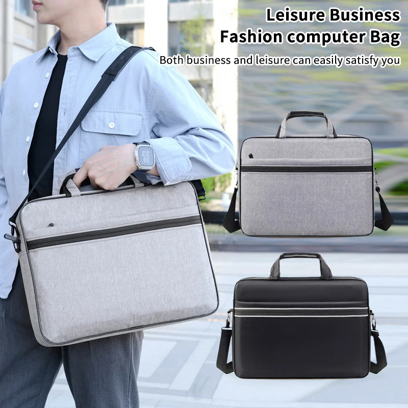 

Strong Protection for 15.6 inch Laptops; Thin Sleeve Case & Shoulder Bag for MacBook, Lenovo, Asus, HP, Dell; Men's Laptop Bag.