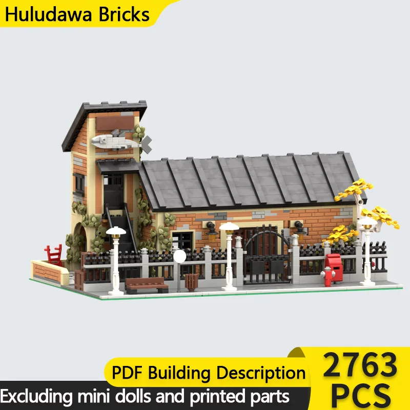 

Городской вид на улицу, модель MOC, строительный кирпич, старое консервирование, рыбная фабрика, модульная технология, детские праздничные подарки, сборка игрушек, костюм