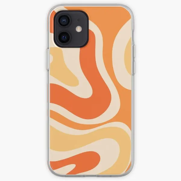 Retro Modern Liquid Swirl Abstract Patte  Phone Case Customizable for iPhone 6 6S 7 8 Plus 11 12 13 14 Pro Max Mini X XS XR Max