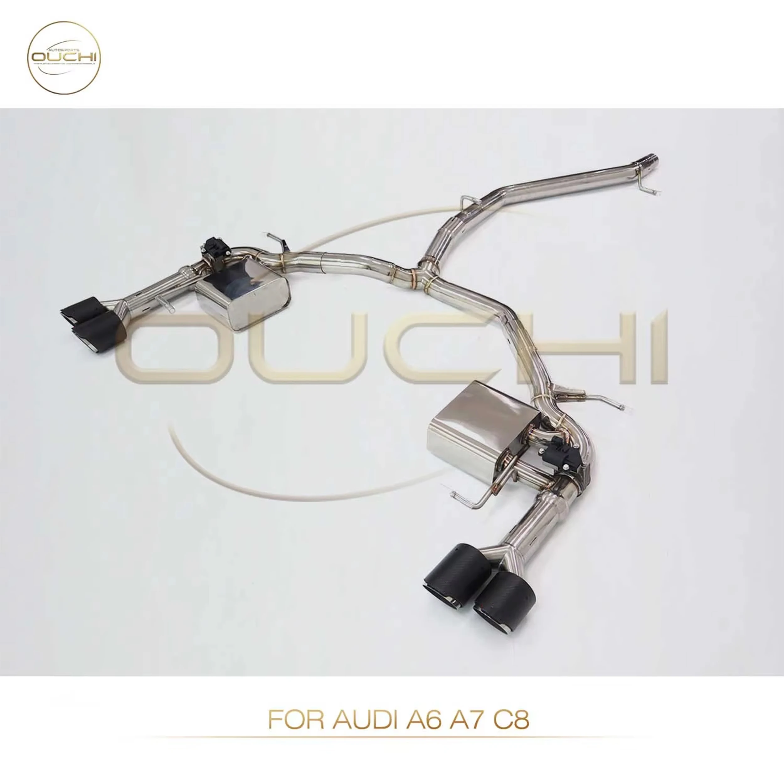 

Ouchi stainless steel Catback Exhaust System For AUDI a6 a7 c8 hybrid 2.0T Performance Car Audio Accessories