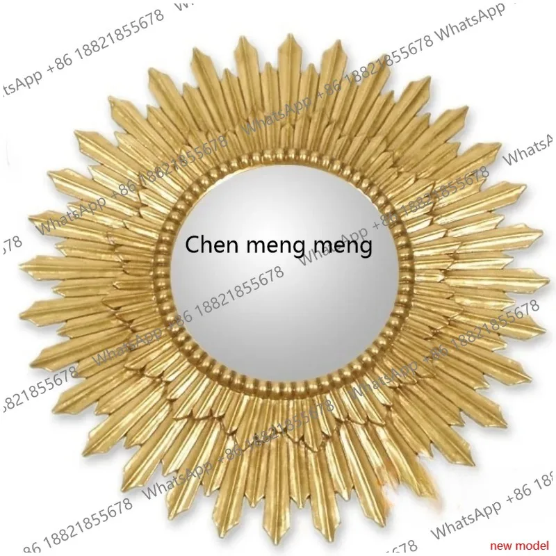 

Restaurant, hotel dining side bookstore decorative mirror European wall wall wall hanging, villa entrance round h178