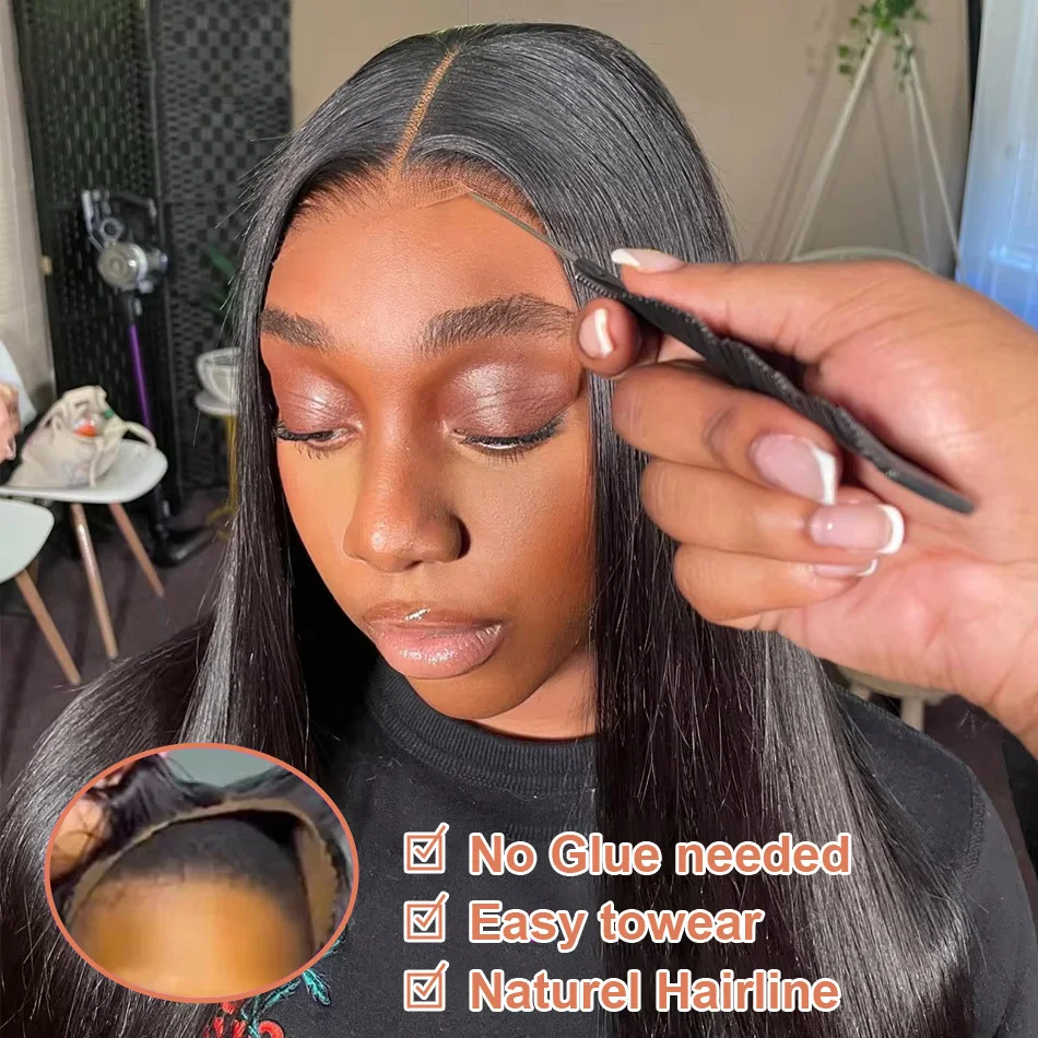 Pelucas frontales de encaje recto de 250% 40 pulgadas, cabello humano 13x6 HD, peluca Frontal de encaje 13X4, peluca de cabello humano liso de hueso prearrancado para mujeres