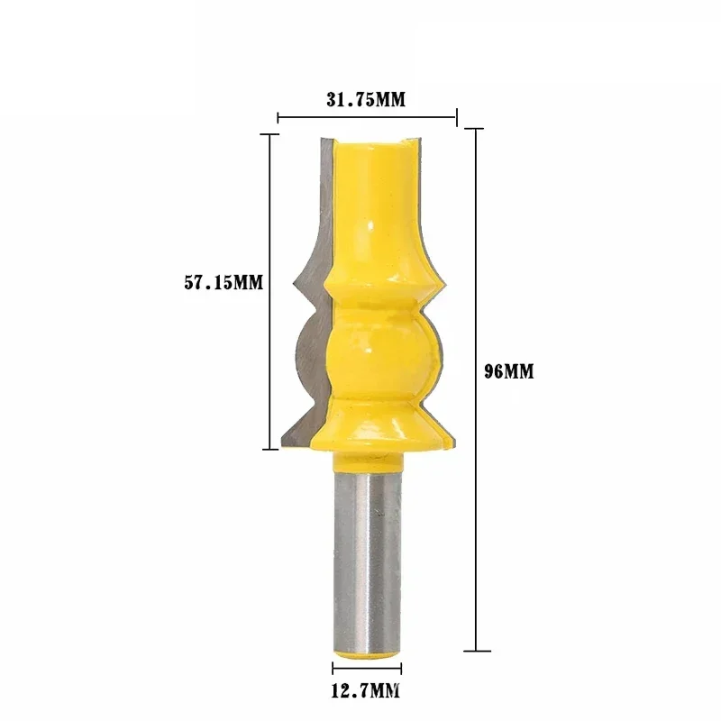 1pc 12mm 1/2 Shank Lamp Model Armrest Crown Molding Router Bit Concave Radius Bits Tenon Cutter for Woodworking