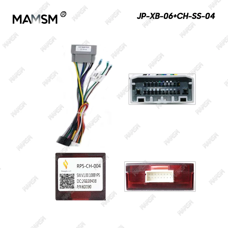 MAMSM Car 16pin Harness Adapter Canbus Decoder For Jeep Wrangler Cherokee Compass Grand Patriot Dodge Caliber Voyager RP5-CH-004