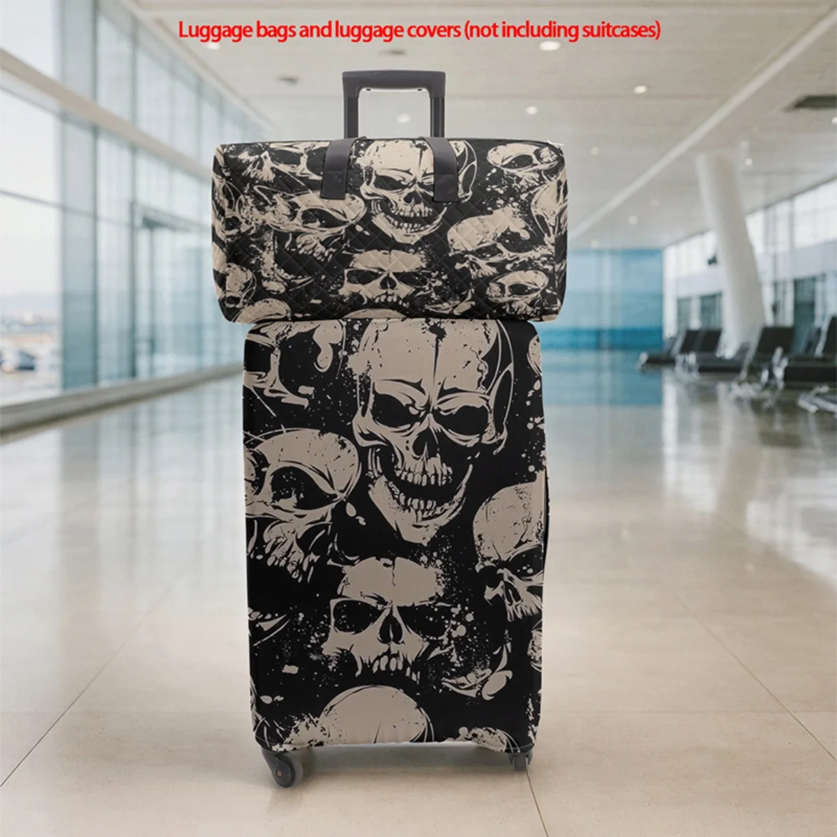 

2pc Foldable, large-capacity, lightweight, unisex travel sports luggage set with protective cover