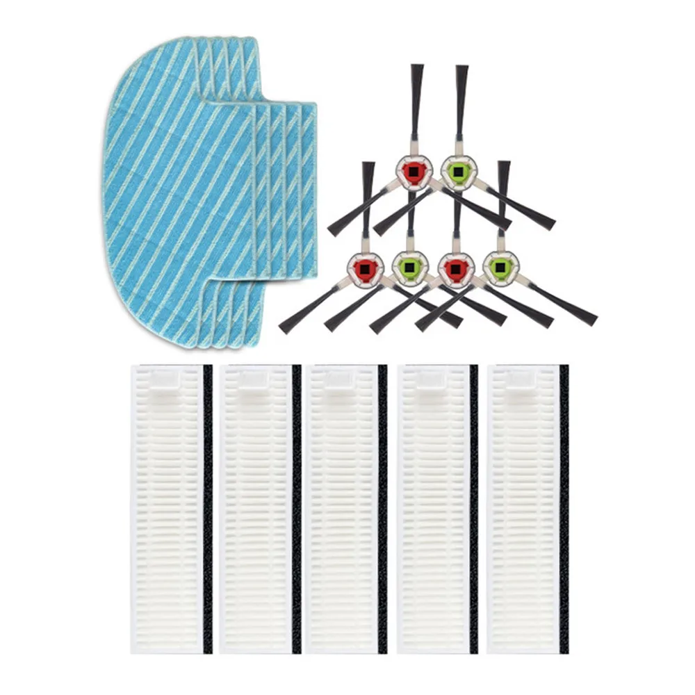 فرشاة جانبية فلتر HEPA ل Ecovacs D36A/TCR-S/S2/DA611 ملحقات قطع غيار مكنسة كهربائية روبوتية