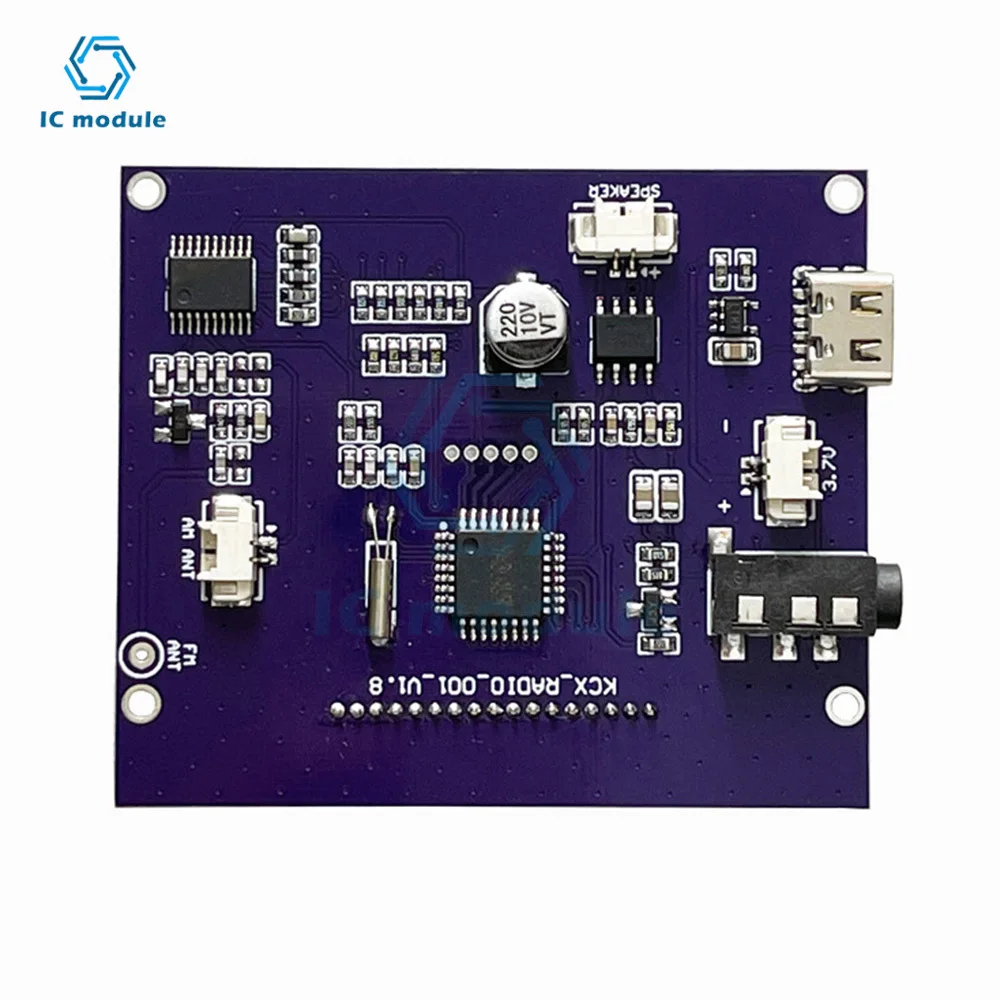 DIY Wireless FM Radio Receiver Module 87.0MHz-108.0MHz Frequency Modulation Digital Radio Transmitter Board with LCD Display