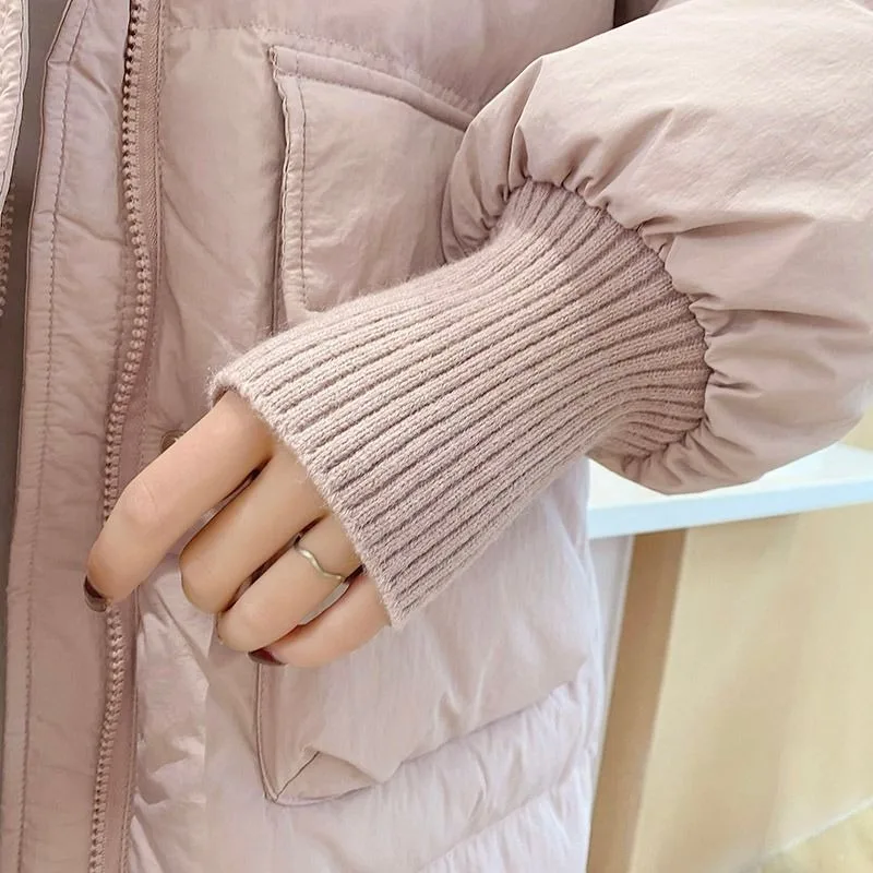 2023 nuove donne piumino cappotto invernale femminile versione di media lunghezza parka allentato spesso capispalla con cappuccio moda semplicità soprabito