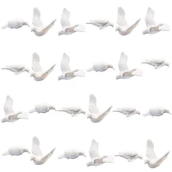 GY26075 24pcs O Scale 1:43 Plastic Small Toy Pigeon Dove Bird of Peace for Model Park Garden