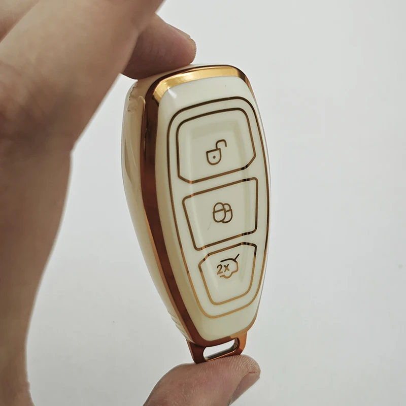 جديد بولي TPU سيارة عن بعد مفتاح ذكي غطاء قذيفة لفورد فييستا التركيز 3 4 مونديو Ecosport كوغا التركيز ST حامي فوب اكسسوارات #4