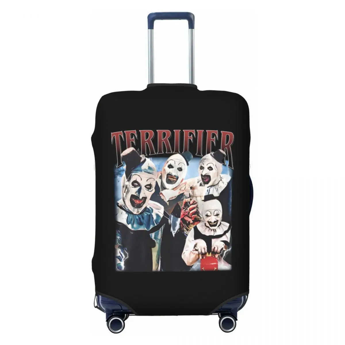 

Custom Fashion Halloween Horror Movie Clown Terrifier Luggage Cover Protector Elastic Travel Suitcase Covers