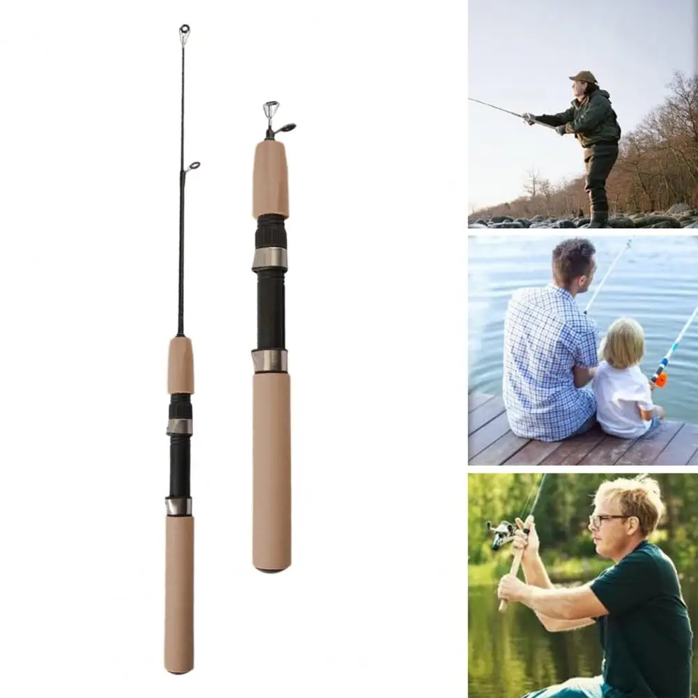 Fishing Pole Telescopic Ice Fishing Rod with Sponge Foam Handle for Trout Walleye Perch Lightweight Pole Winter Accessories