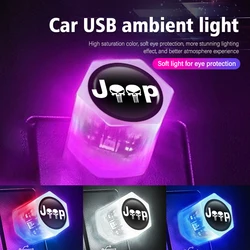 Car Atmosphere USB Mini LED Light Ambient Colorful Lamp For Jeep Grand Cherokee Compass Patriot Renegade Wrangler