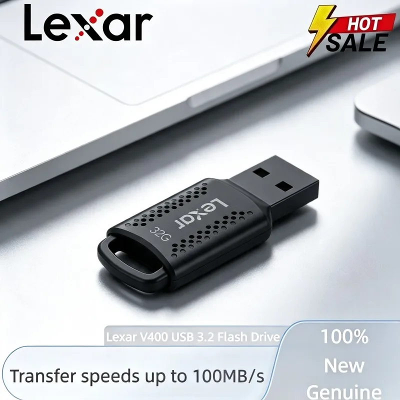 Original Lexar 32GB 64GB Black USB 3.2 Hot Sale  Flash U Disk USB Flash Drive V400 Pen Drive Memory Stick Original for Computer