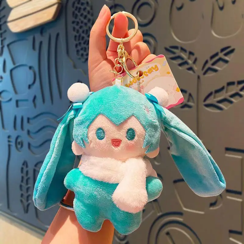 12 cm Anime Cartoon Hatsune Miku bambola di peluche moda nuovo peluche creativo carino zaino portachiavi accessori regalo per gli amici