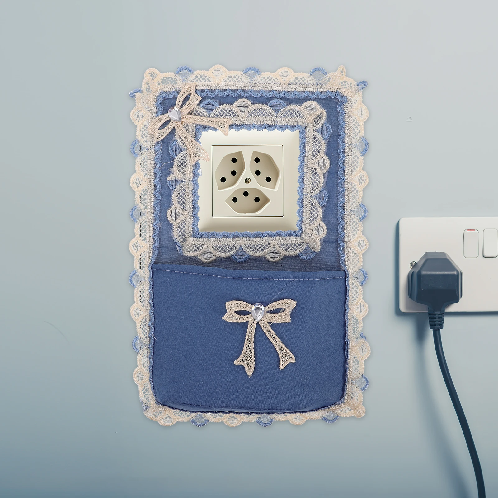 

Lace Floral Light Switch Covers Outlet Covers Fabric Decorative Switch Plates with Pocket Vintage Style Wall Protection