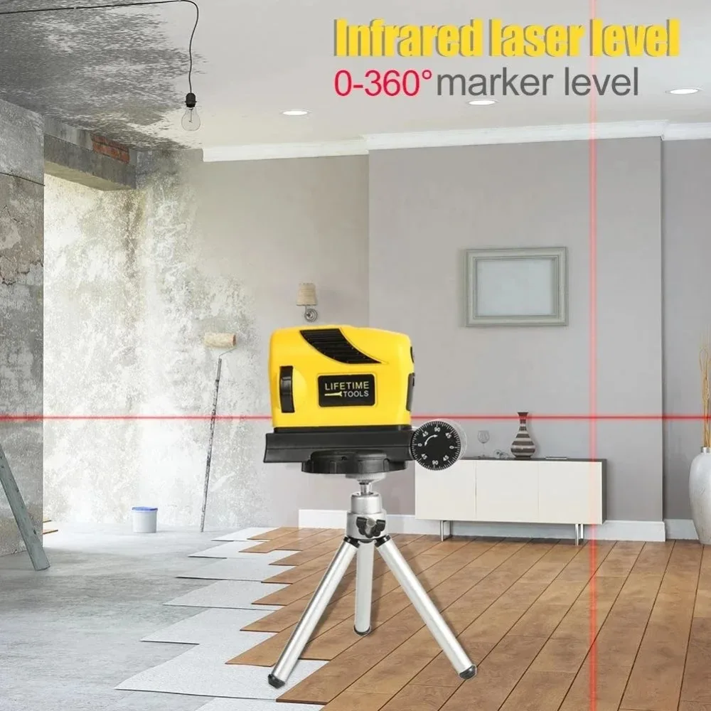 Infrared Laser Level Slash Beam Line Functional Adjustable 360 Degree Horizontal Vertical Cross Lines Measurment Hand Tool
