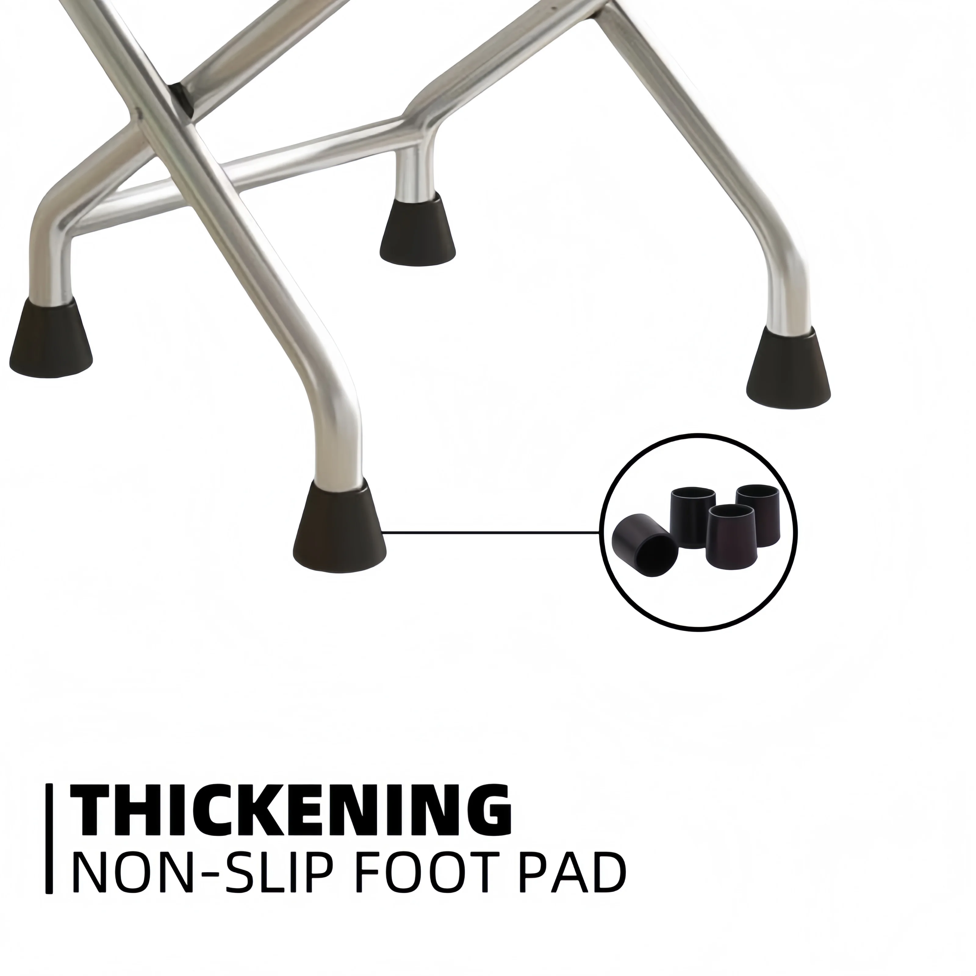 مرحاض من الفولاذ المقاوم للصدأ، طقم مجاني مكون من 3 قطع (وسادة مقعد + وسادة قدم + لوح حمام)، حامل عالي ومستقر، يمكن استخدامه في المرحاض والاستحمام، مناسب للاستخدام الخارجي والداخلي، مناسب لسيناريوهات متعددة