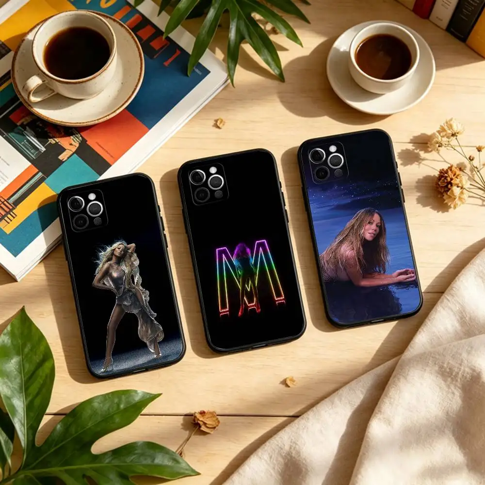Singer M-Mariah Carey  Phone Case For iPhone 17,16,15,14,13,12,11 Plus,Pro Max,Soft Silicone Black Cover