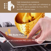 Longer 3D Printer LK1/LK4/LK4 PRO /LK5 PRO PEI Spring Steel Sheet Double Side Texture PEI Flexible Removable Print Bed 235/310mm