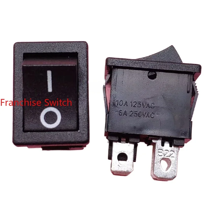 

10PCS boat switch MR6 four feet two gears black power 15X21 size 6A silver touchpoint