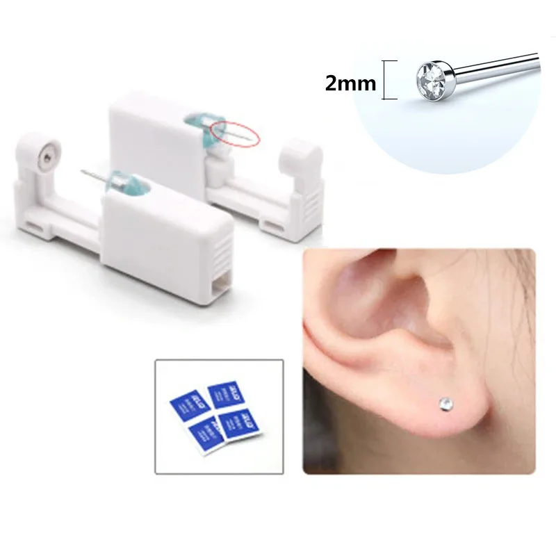 1pc Disposable Ear Nose Piercing Gun, Household Ear Piercing Gun Ear Piercing Gun Kit Portable Ear Piercings Tool for Women Men