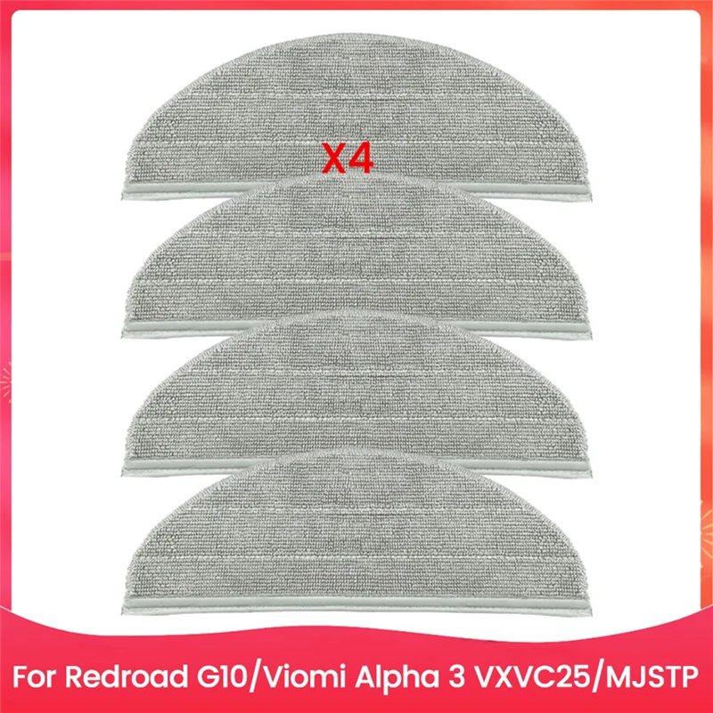 

B98A-4PCS Mop Cloth Pads Forforredroad G10 Forviomi Alpha 3 VXVC25/MJSTP Mop Cloth Replacement Parts