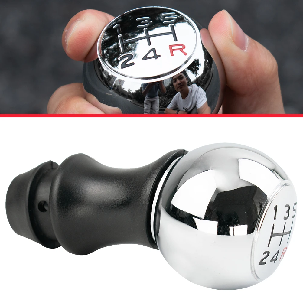 For Suzuki Swift 05-10 SX4 07-13 ALTO 10-15 5 Speed Chrome Gear Shift Knob Stick Lever Pen Handball Car Accessories