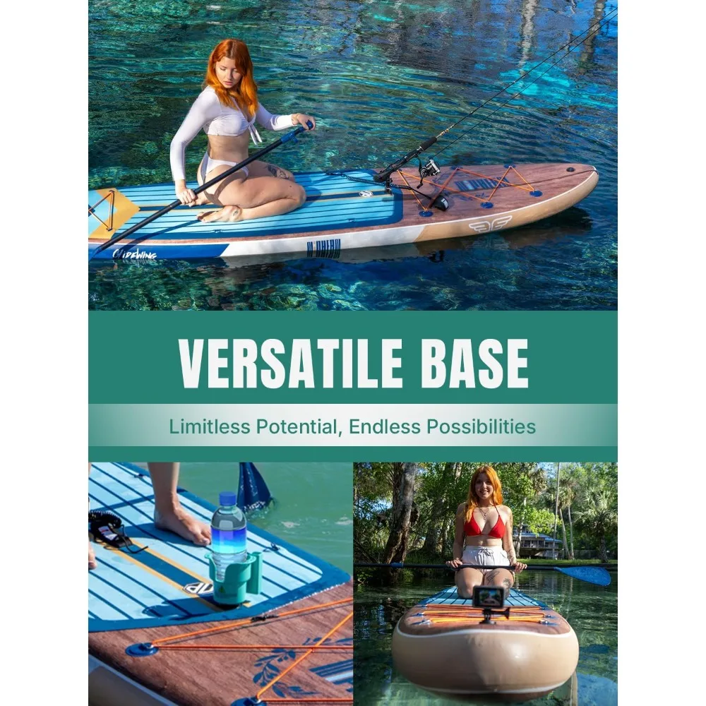 لوح مجداف كبير جدًا قابل للنفخ، SUP لشخصين/عائليين، لوح مجداف واقف مع حقيبة هاتف مقاومة للماء - ترقية جديدة