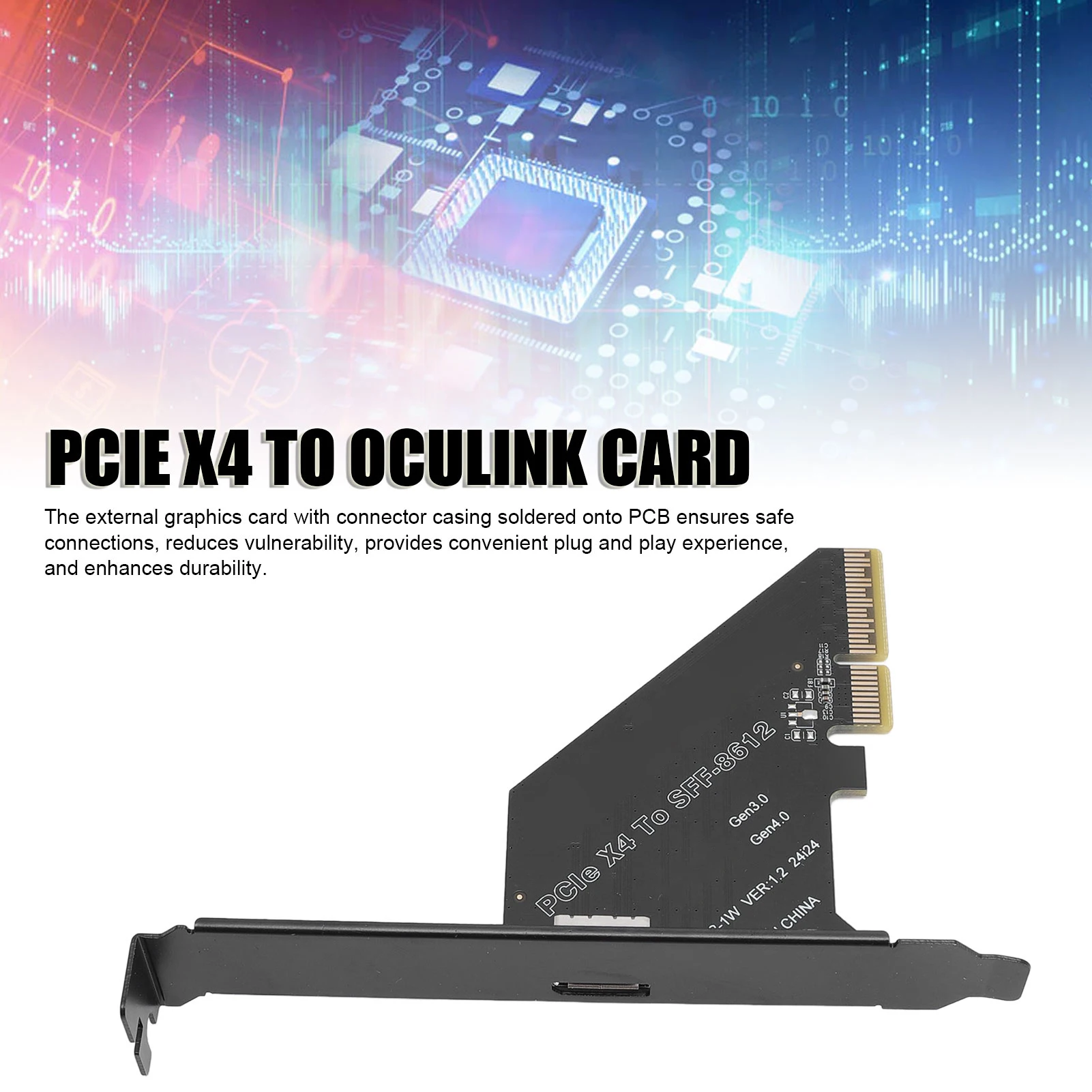 

PCIe 4.0 X4 to Oculink SFF-8612 Adapter SFF-8611 External Graphics Card for NVMe SSD GPU EGPU SFF 8611 External Graphics Card
