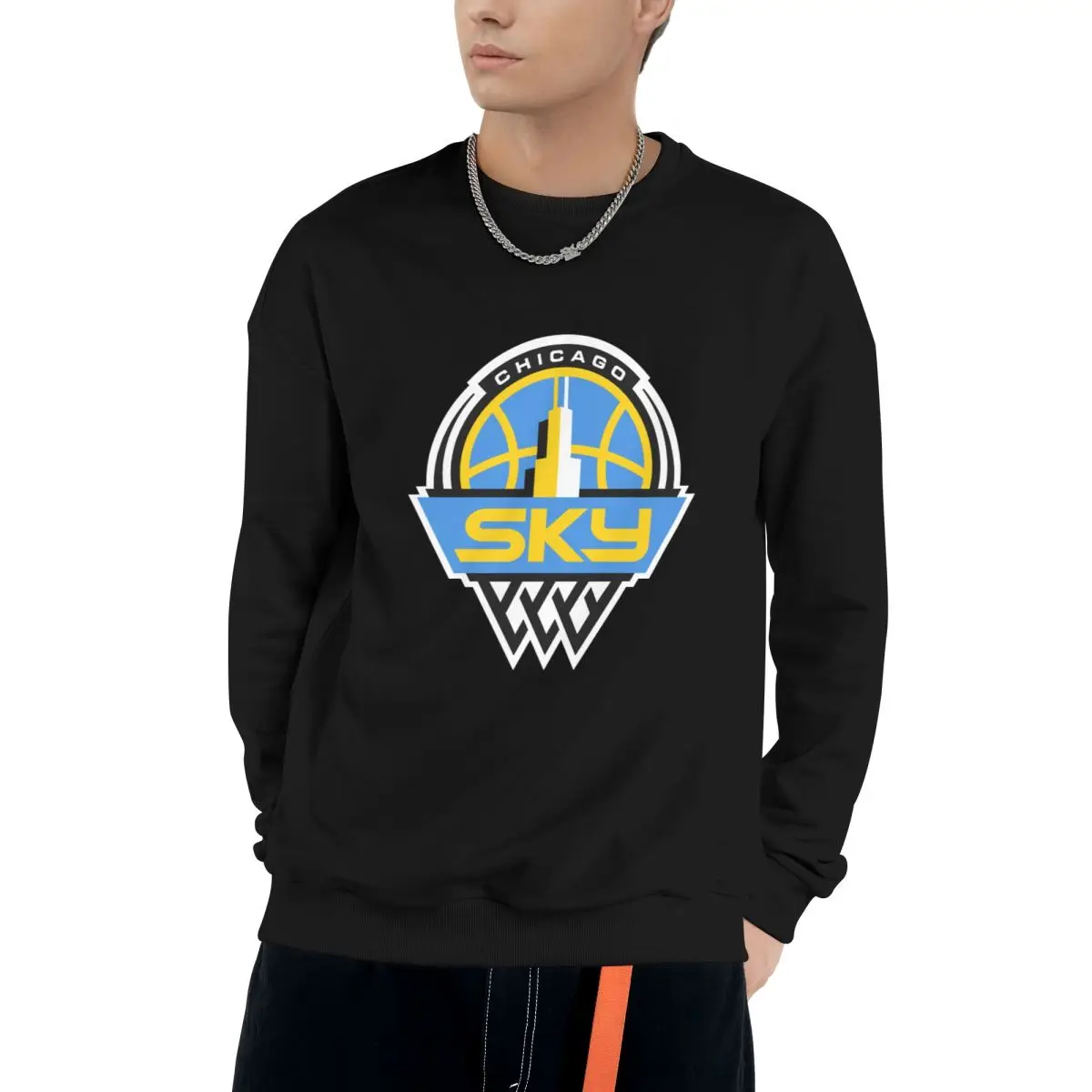 

New Chicago Sky Casual Sweatshirts Men Women Cotton Basic Hoodies Pullover Hip hop