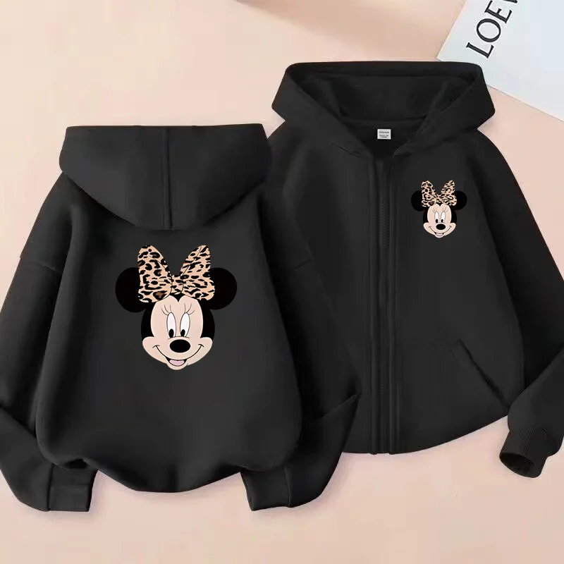 

Children's Personalized Cartoon Animation Printed Sports Zipper Jacket, White and Pink Sweatshirt, Suitable for Girls Aged 3to13
