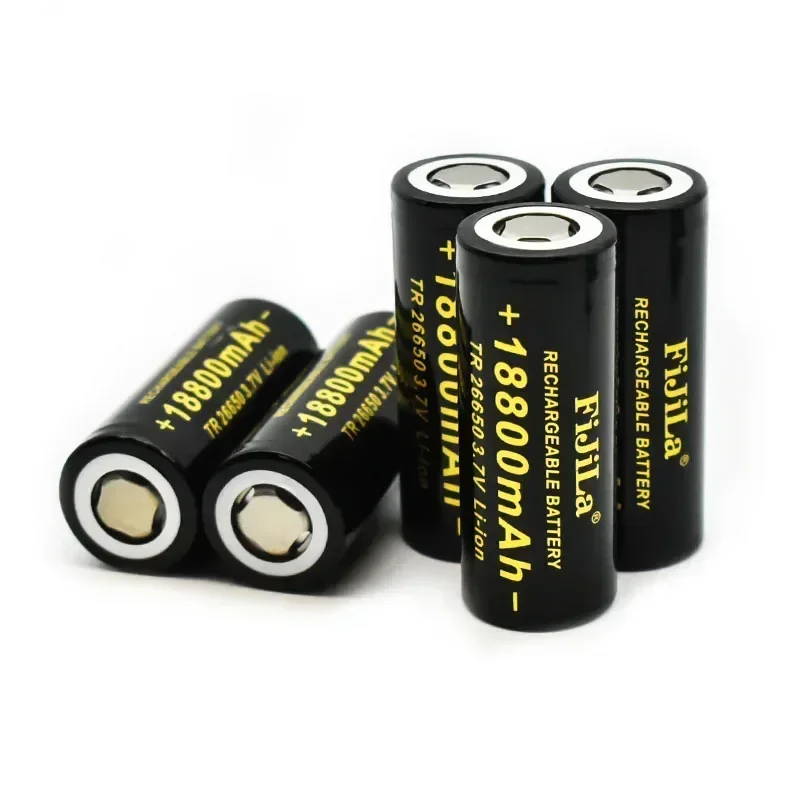 26650 3.7V 18800mAh Battery High Capacity 26650 50A Power Battery Lithium Ion Rechargeable Battery for Toy Flashlight+charger