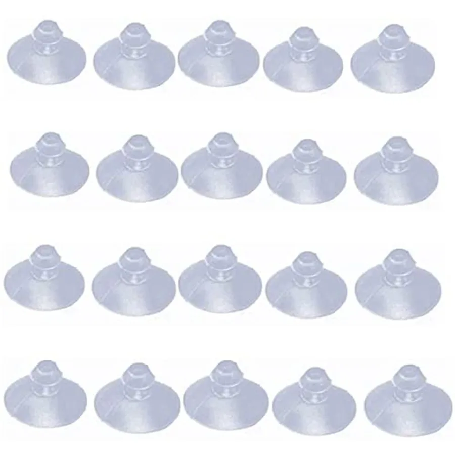 

18mm/0.7" Furniture Desk Glass Transparent Anti-Collision Suction Cups Sucker Hanger Pads for Glass Plastic Without Hooks, Pack