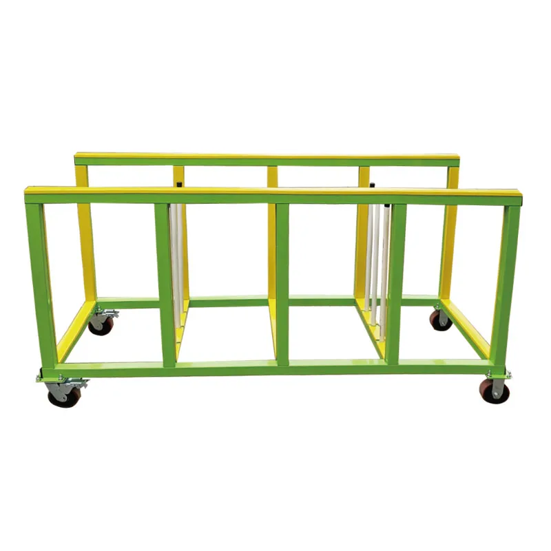 耐荷重1000kgアルミドアパネル運搬台車と窓分類保管カート