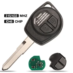 jingyuqin 2BTN Pilot samochodowy 315mhz/433MHZ ID46 Chip Do Suzuki Swift Sx4 Alto Vitara Ignis Jimny Splash HU87 Uncut Blade