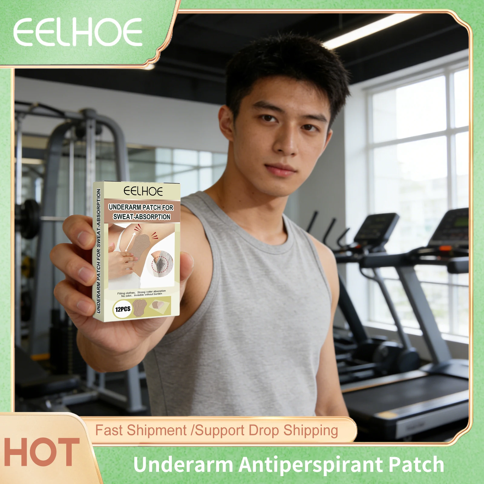 

Eelhoe Underarm Sweat Pads Easy Absorbing Keep Dry Long-Lasting Freshing Odor For Women Men Waterproof Lasting Deodorant Patches