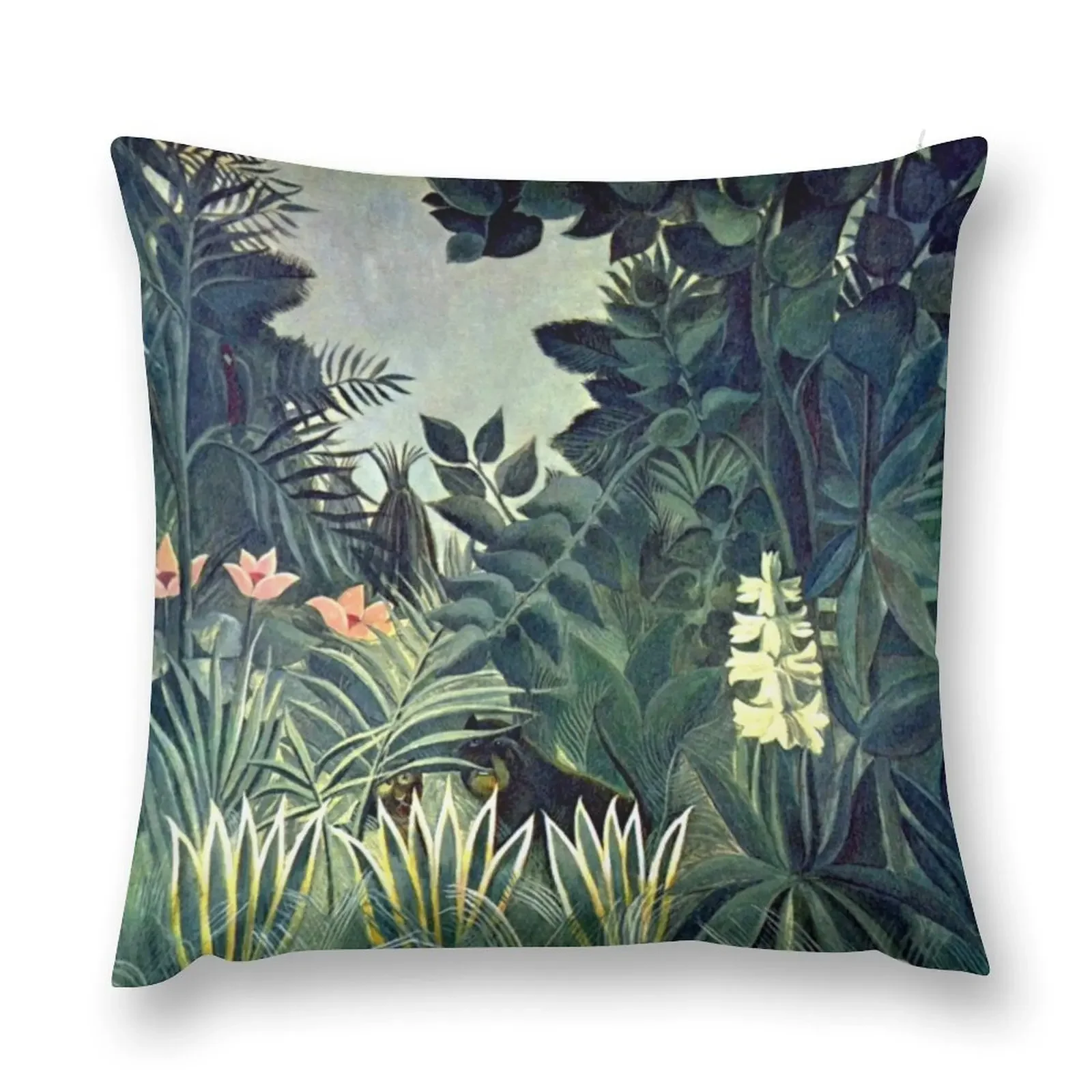 The Equatorial Jungle - Henri Rousseau Throw Pillow Luxury Pillow Case Cushions Cover pillow