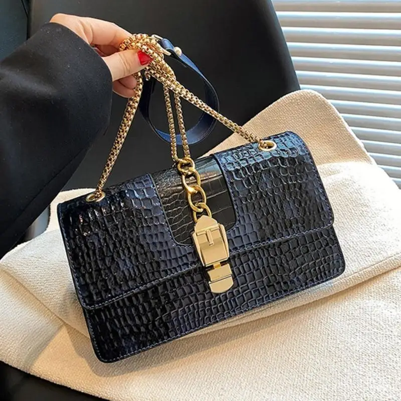 

Стильные сумки на ремне с каменным узором, сумка-тоут с цепочкой для повседневных случаев