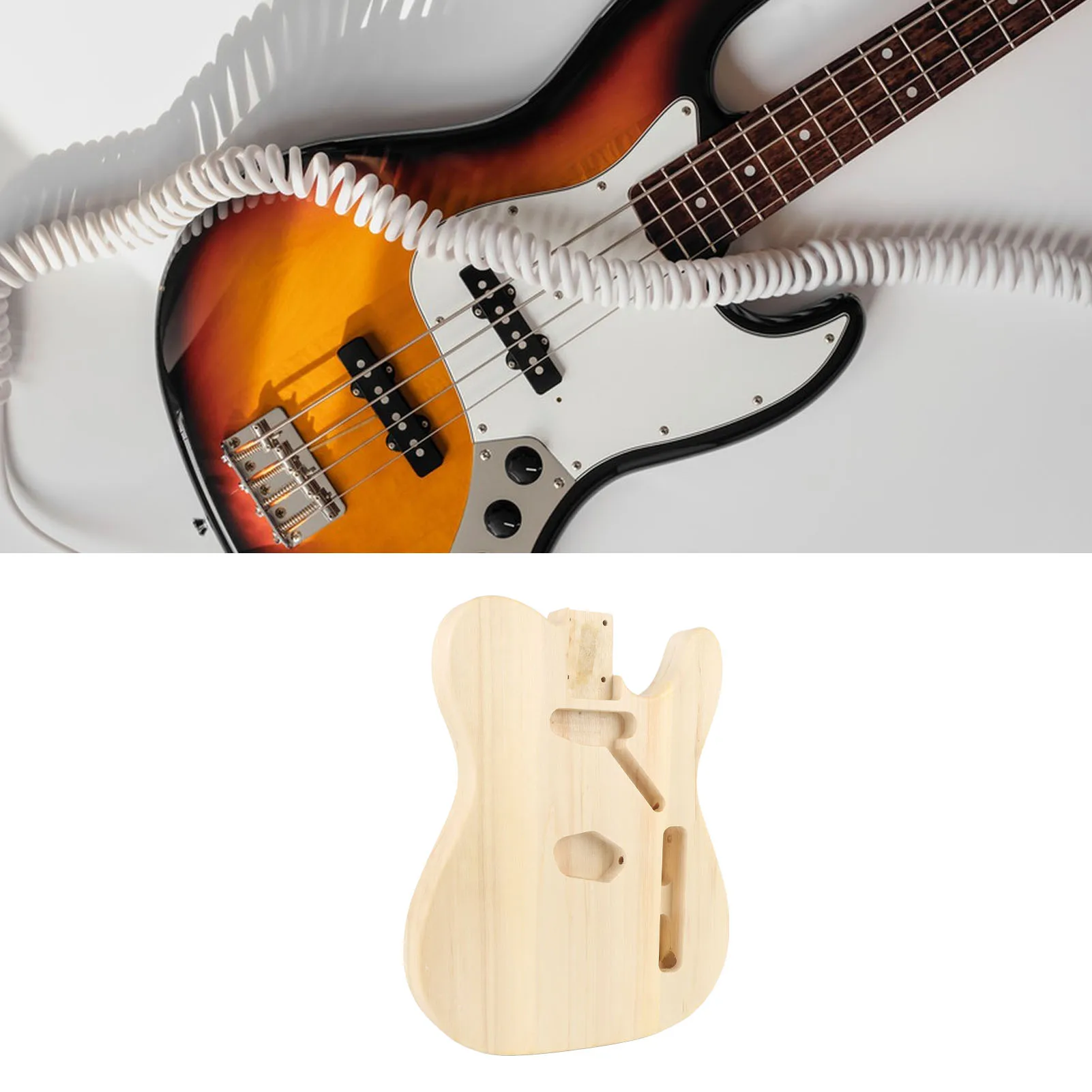 

Guitar Body Guitar Body Walnut Wood Single Pickup Hole Electric Guitar Body Replacement for Handcraft Wood Electric Guitar Body