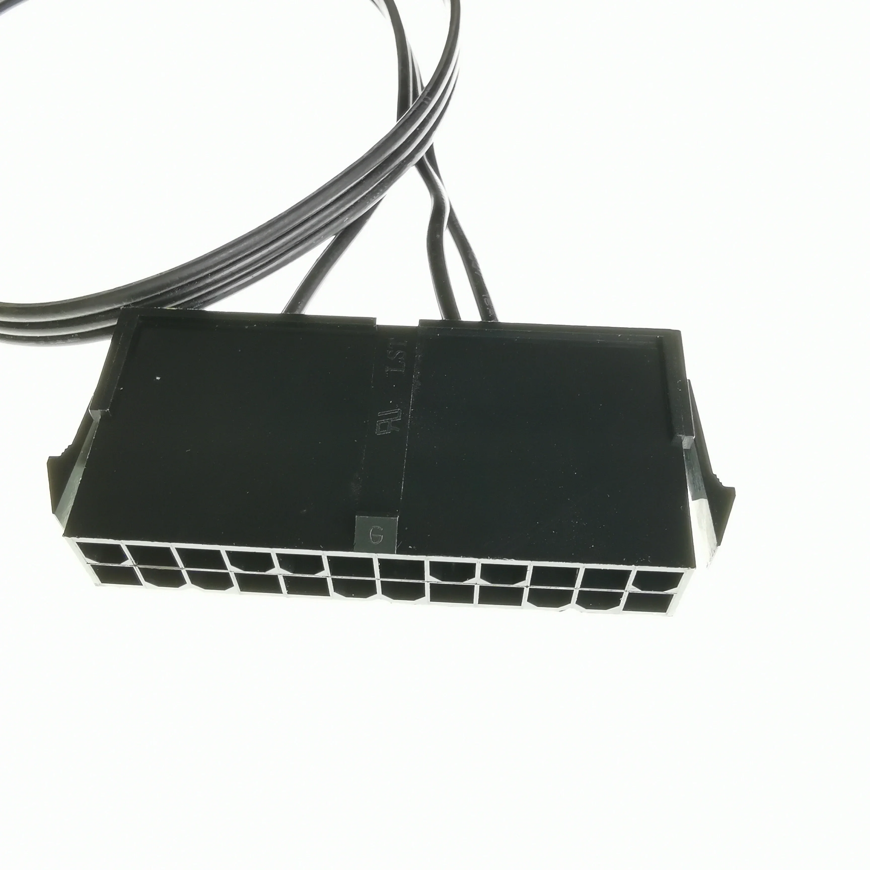 PC Server ATX PSU 24Pin Female Socket Starter Switch Button Power Cable 18AWG Self-Lock Boat Shape 50cm Red Indicator Light