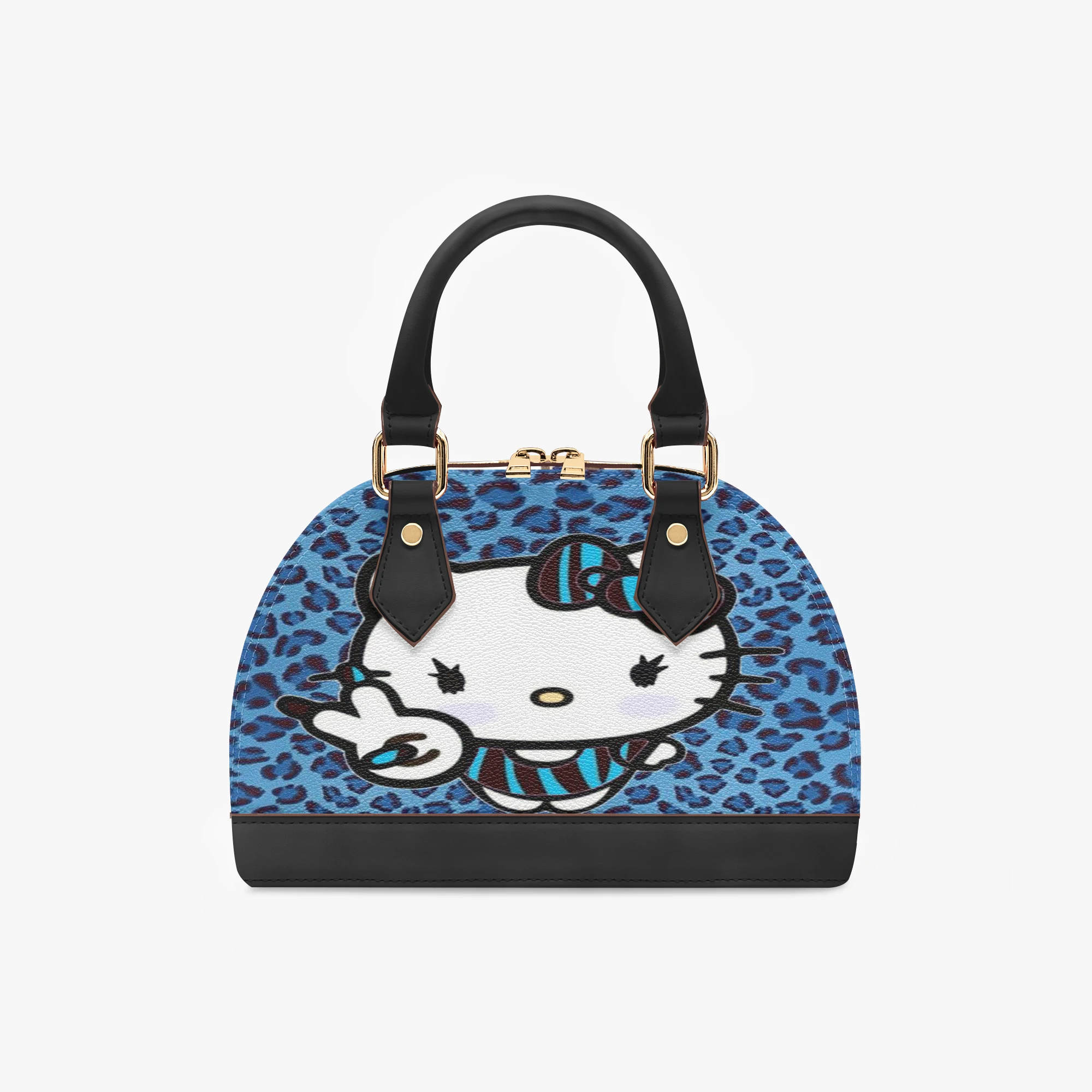 2026 Hello Kitty Party Design Artistic Handbag High-Quality And Durable Shell Bag New Women's Handbag Leopard Print