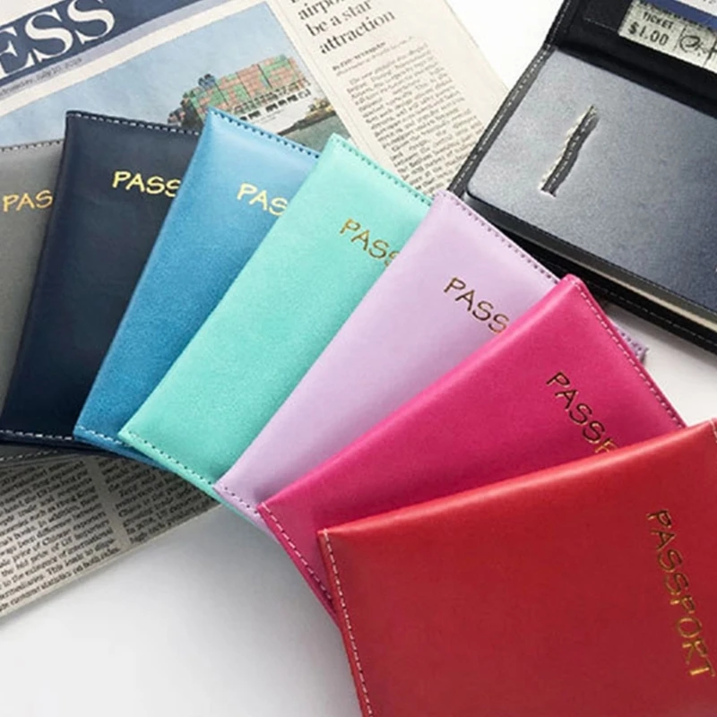 Passport Cover Case Ticket Storage Pocket Credit Card Cash Holder Passport Holder for Unisex Travel Document F3MD