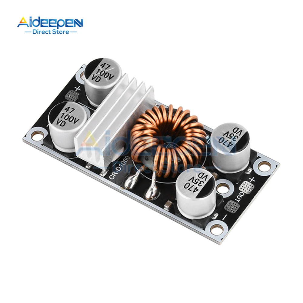 8A Fixed Output 9V/15V/27V-100V to 5V 12V 24V DC-DC Step-down Buck Power Supply Regulator Converter Module With Heat Sink