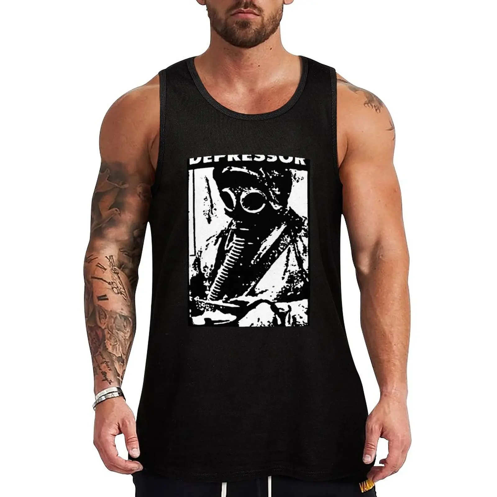 

Depressor Tank Top Bodybuilding clothing man Gym t-shirt man men clothes