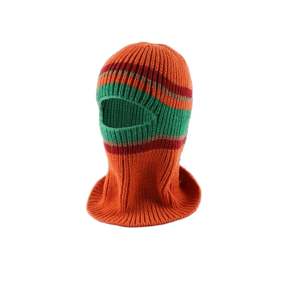 Gorro de punto a rayas para hombre y mujer, pasamontañas cálido, máscara de lana, máscara de esquí, travis scott, novedad de invierno