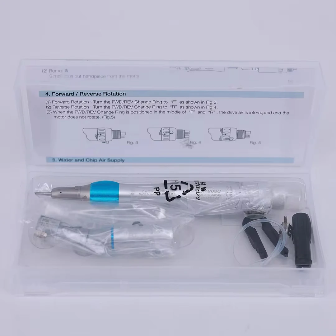 EC EX-6CEX-203C Dental 1:1 Direct Drive Contra Angle Low Speed Handpiece Dentistry Against Contra Angle Polishing Tools